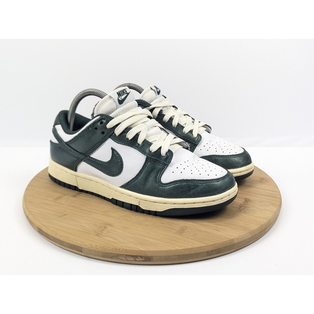 Nike Dunk Womans 8 Shoes Low Vintage Green White Sneakers Athletic Casual